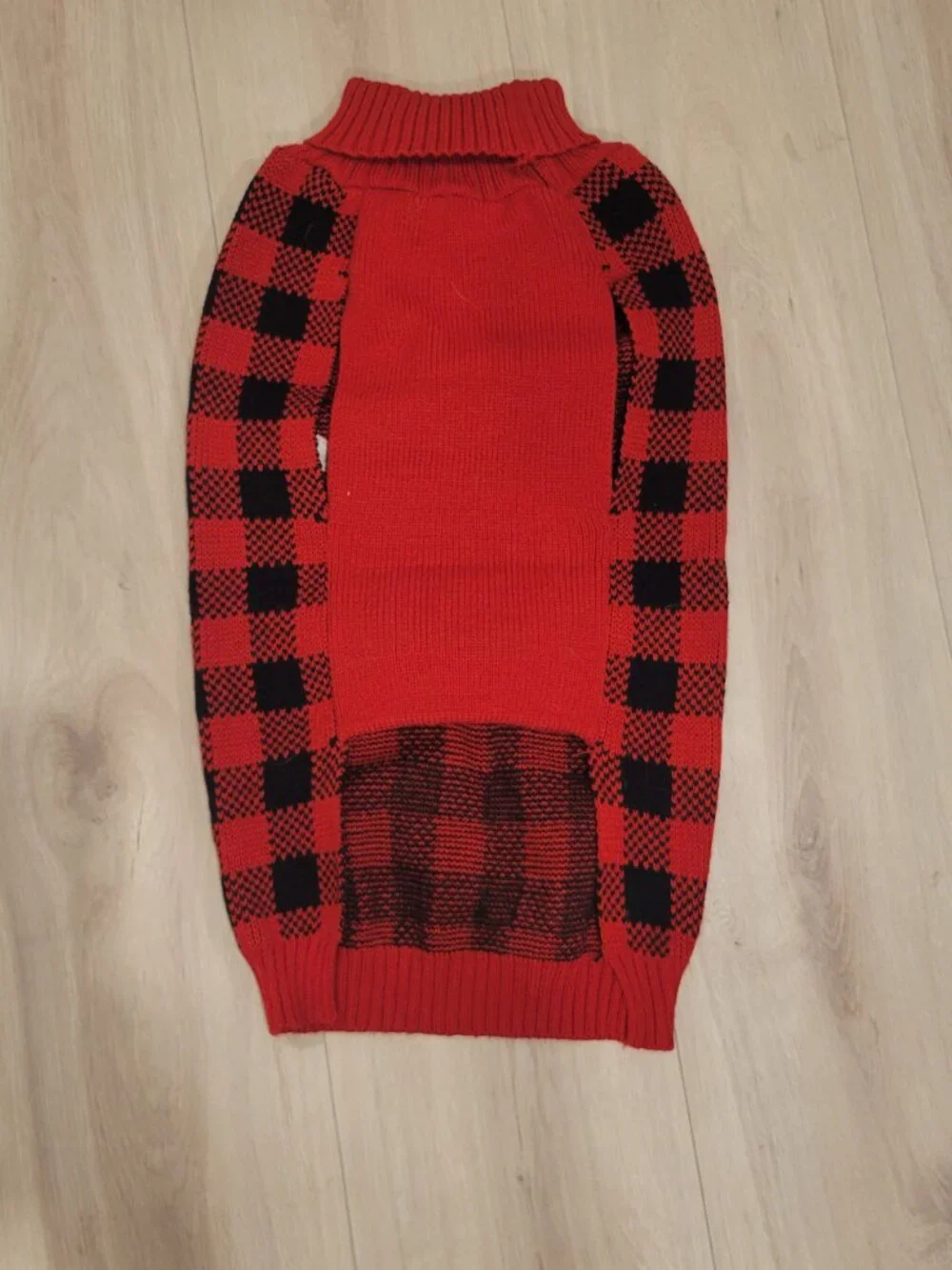 Plaid Christmas Dog Sweater (size XXL)